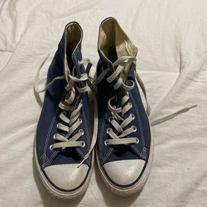 Navy blue high top size 10 converse